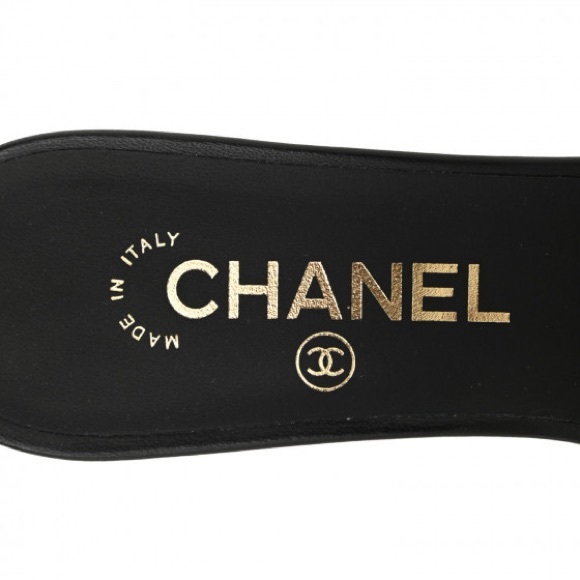 Chanel Lambskin Grosgrain Cap Toe Logo Ankle Strap Pumps Size 40 - Picture 8 of 11